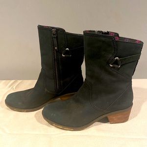 Teva Foxy Black Block Heeled Low Calf Bootie Women’s size 9